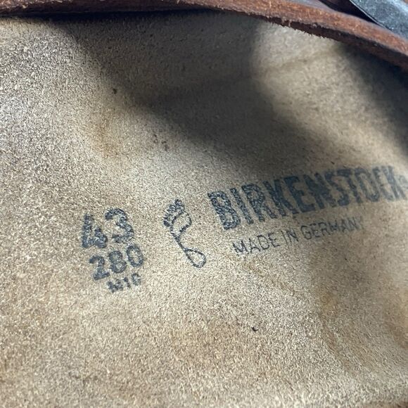 Birkenstock Arizona Mens 10 Brown Oiled Grip Leather 2 Strap Sandal Cork Footbed main image 7